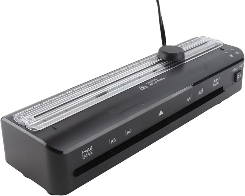 آلة تصفيح A4 مدمجة مع قاطع للمستندات والصور 320 مم قابس أمريكي تيار متردد 110-120 فولت - Image 1